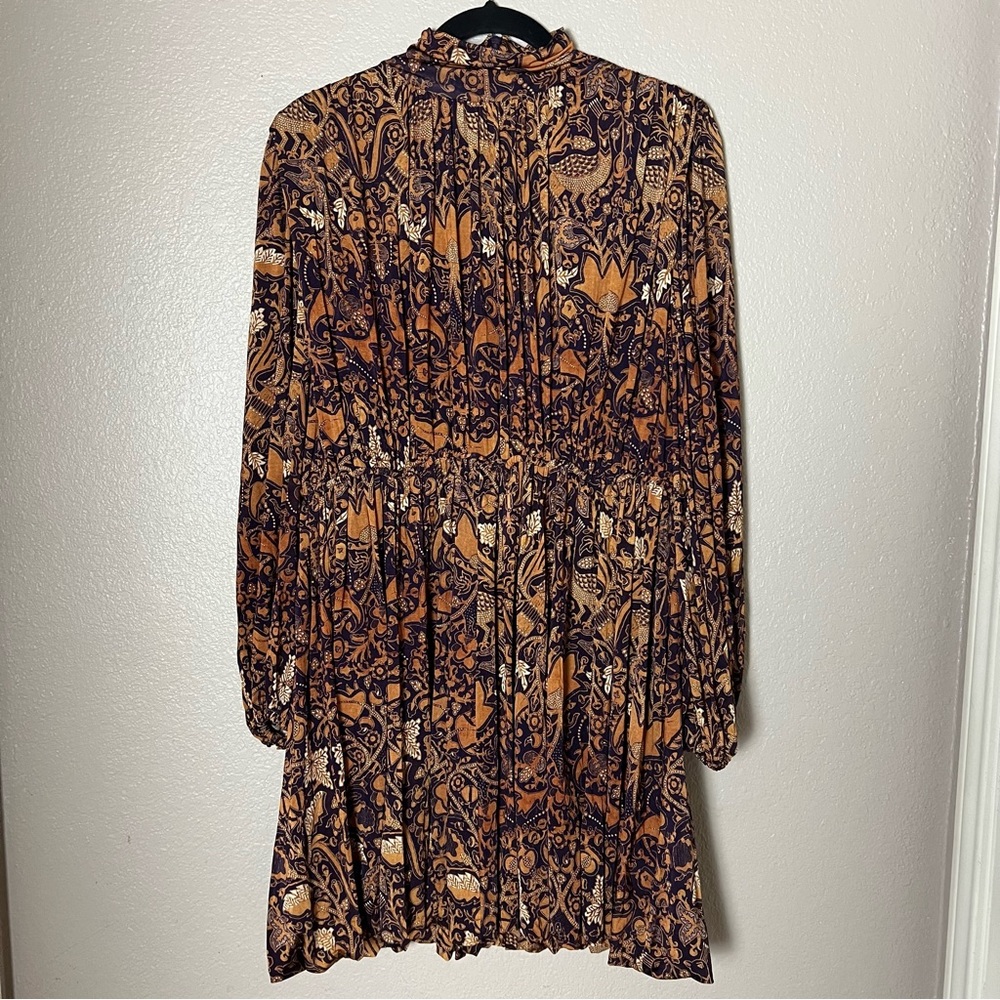 Ulla Johnson Mini Dress Small Wilhemina Celestial Orange Purple Floral Feminine - Picture 4 of 16